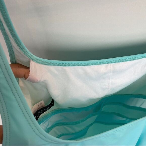 La Blanca One Piece Swimsuit Mesh Belt Panel - Picture 4 of 7